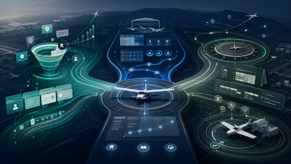 Futuristic Plane and Operations Platform